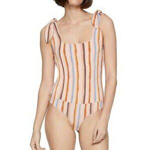 NWT Women's BCBGeneration Riviera Stripe Sleeveless Thong Bodysuit Size Medium